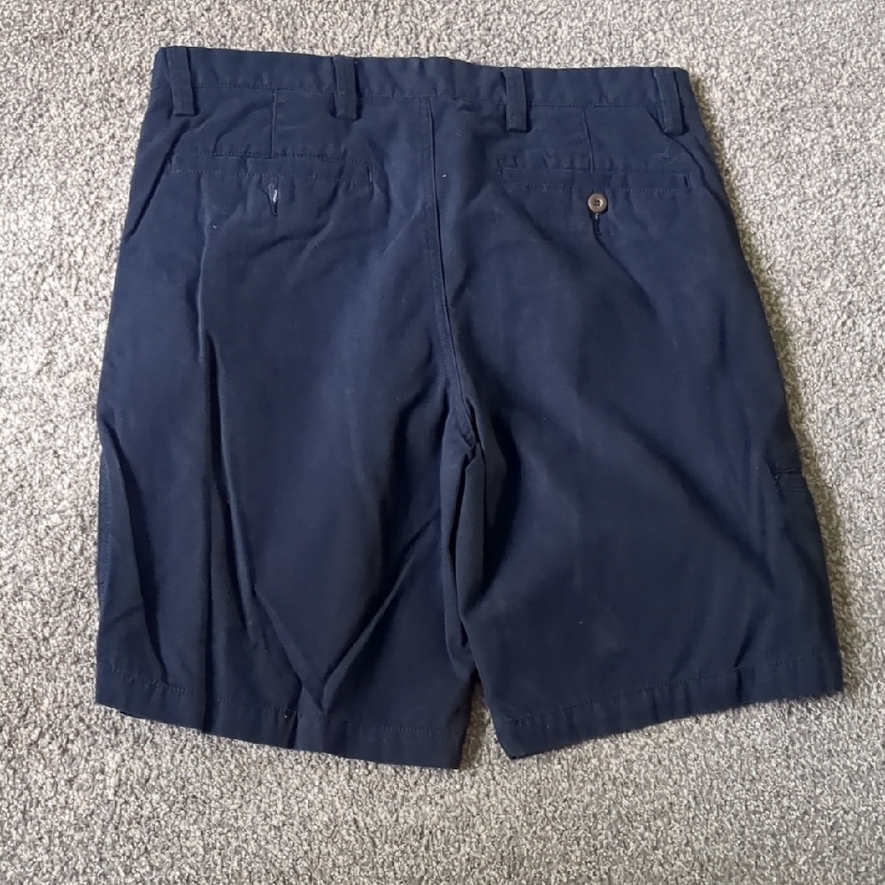Dockers Men's Navy Flat Front Shorts - Picture 2 of 3